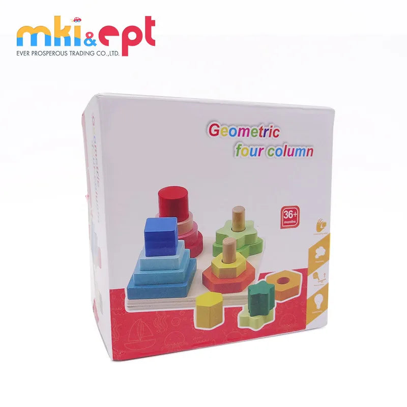 HKM-136275 Wooden Shape Sorter Toy for Kids – Montessori Educational Block Toy for Ages 2 to 4