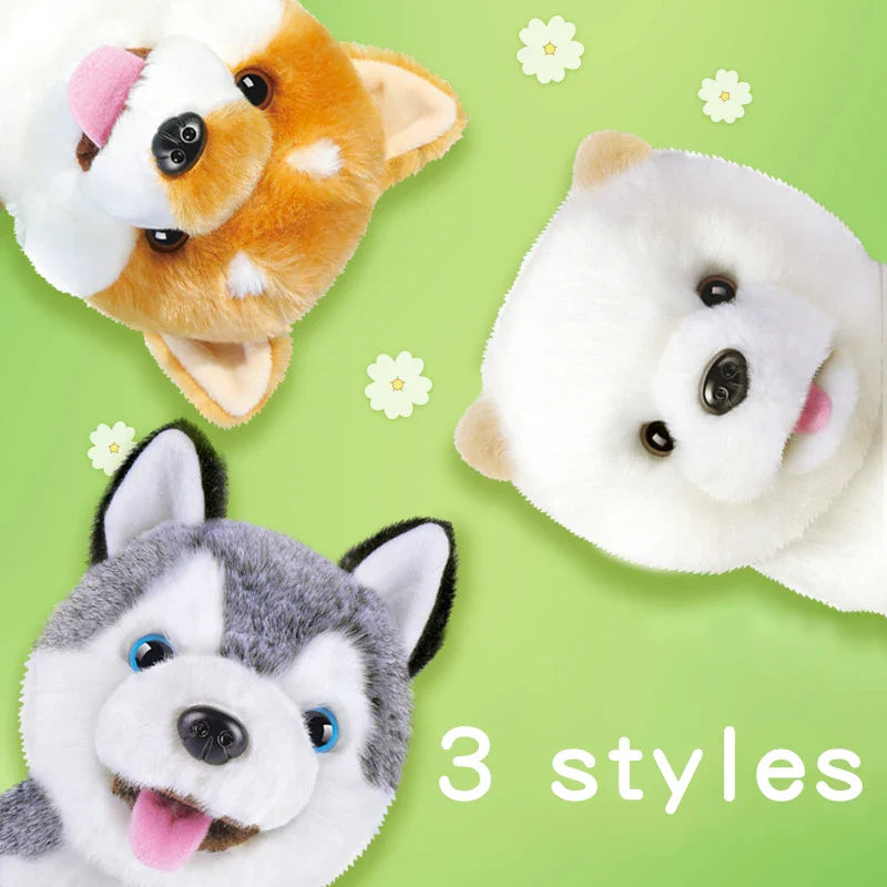 KTX-136723 Interactive Walking Plush Corgi Doll Toy for Kids, Soft Comfortable Cuddle Pet, Perfect for Ages 0-13 Years