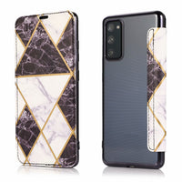 HKM-136723 Marble Hot Stamping Leather Flip Case for Samsung Galaxy S20, S21, S20FE, NOTE20, A51, A21S