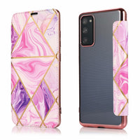HKM-136723 Marble Hot Stamping Leather Flip Case for Samsung Galaxy S20, S21, S20FE, NOTE20, A51, A21S