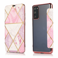 HKM-136723 Marble Hot Stamping Leather Flip Case for Samsung Galaxy S20, S21, S20FE, NOTE20, A51, A21S