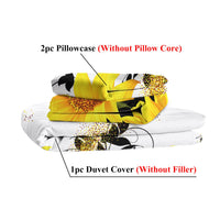HKM-136787 Sunflower Microfiber Duvet Cover Set with Pillow Shams - Available in Twin, Full, Queen, King Sizes