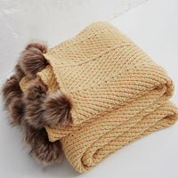 HKM-136787 Super Soft Chenille Office Nap Blanket - Polyester Fiber, 130x160CM, Available in Multiple Colors