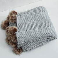 HKM-136787 Super Soft Chenille Office Nap Blanket - Polyester Fiber, 130x160CM, Available in Multiple Colors