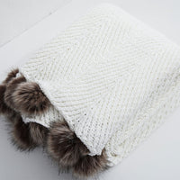 HKM-136787 Super Soft Chenille Office Nap Blanket - Polyester Fiber, 130x160CM, Available in Multiple Colors