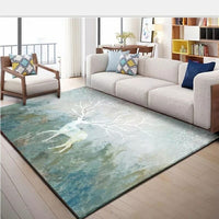 HKM-136851 Modern Minimalist Rectangle Coffee Table Carpet in Polyester Fiber