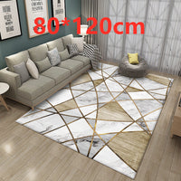 HKM-136851 Modern Minimalist Rectangle Coffee Table Carpet in Polyester Fiber