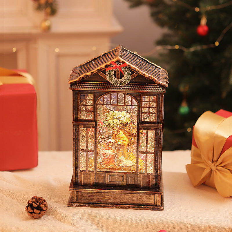 HKM-136915 LED Luminous Christmas Music Box Night Light - Snowman & Christmas Tree Styles