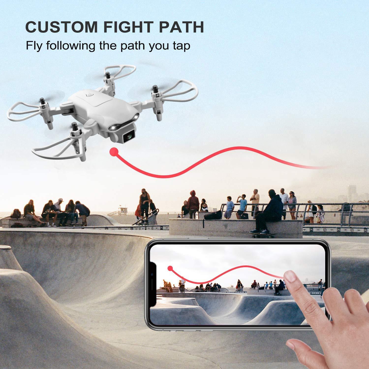HKM-136979 Mini Drone with 1080P HD Camera and FPV, Includes Two Batteries and Accessories for Kids and Beginners
