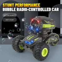 HKM-137043 Remote Control Bubble Blower Stunt Car Toy with Transforming Features for Ages 5 and Up