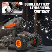 HKM-137043 Remote Control Bubble Blower Stunt Car Toy with Transforming Features for Ages 5 and Up