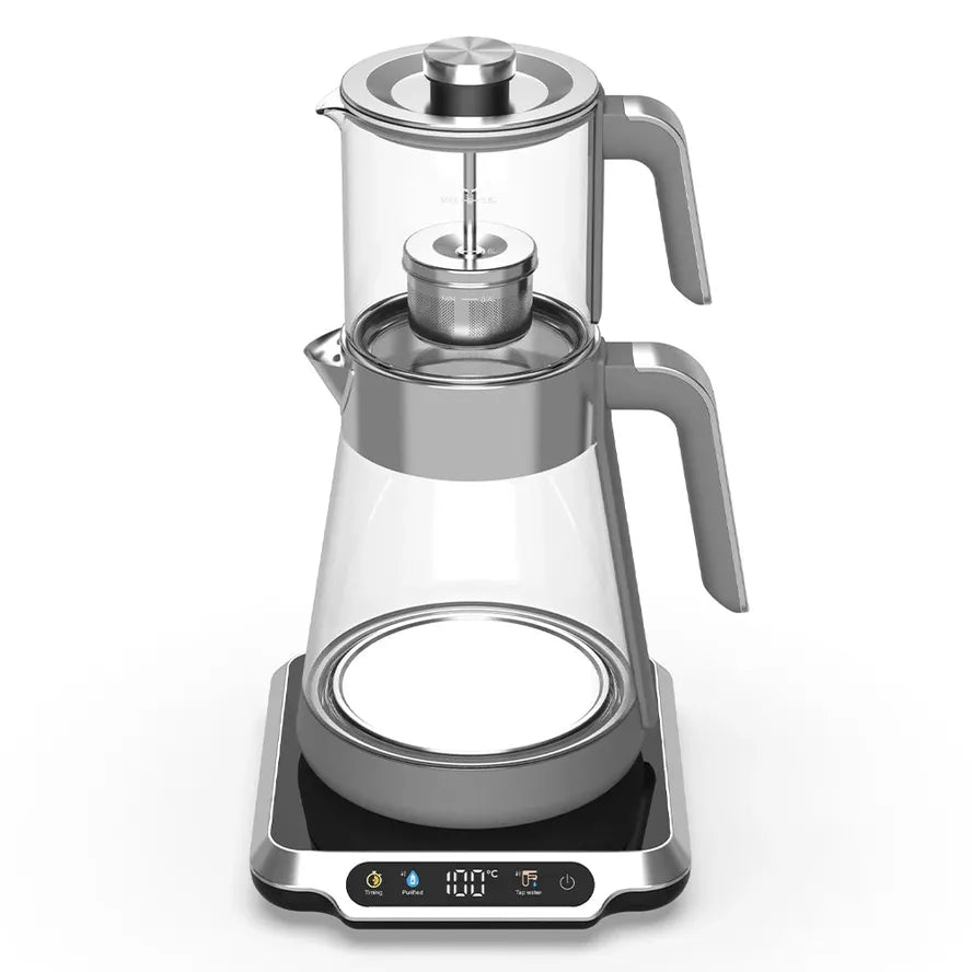 KTX-137235 Digital Electric Kettle with High Borosilicate Glass and Two-Layer Jug for Safe Boiling