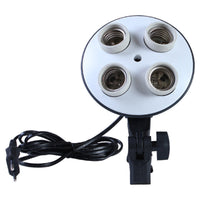 HKM-137363 Ceramic Quadruple Lamp Holder for Studio Lighting - High Temperature Resistant & Safe