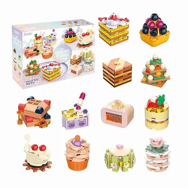 Afternoon Tea Building Block Set - 50 Piece Decorative Toy for Creative Play