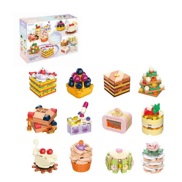 Afternoon Tea Building Block Set - 50 Piece Decorative Toy for Creative Play