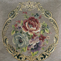 HKM-137427 Simple Chenille Flower Pillow - Modern Botanical Design in Multiple Colors (48x48cm)