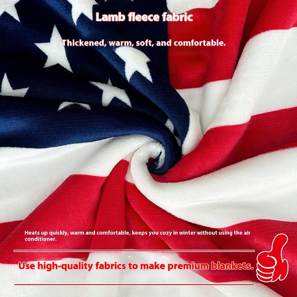 HKM-137619 Lambswool Stripe Blanket for Autumn and Winter - Multiple Sizes