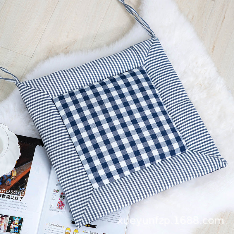 HKM-137683 Lattice Stitch Cotton and Linen Cushion - Modern Design in Various Colors