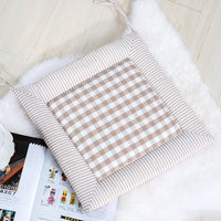 HKM-137683 Lattice Stitch Cotton and Linen Cushion - Modern Design in Various Colors