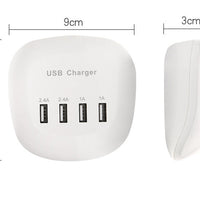 HKM-137683 Universal USB Wall Charger - 220V Input, 5V Output, 2400mA for iPhone, iPad, Camera and More