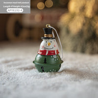 HKM-137747 Nordic Painted Iron Bell Pendant - Santa Claus, Snowman, and Elk Designs