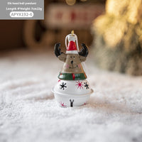HKM-137747 Nordic Painted Iron Bell Pendant - Santa Claus, Snowman, and Elk Designs