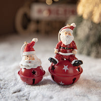 HKM-137747 Nordic Painted Iron Bell Pendant - Santa Claus, Snowman, and Elk Designs