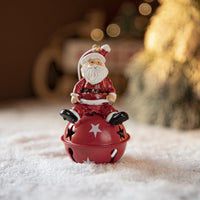 HKM-137747 Nordic Painted Iron Bell Pendant - Santa Claus, Snowman, and Elk Designs