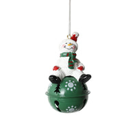 HKM-137747 Nordic Painted Iron Bell Pendant - Santa Claus, Snowman, and Elk Designs