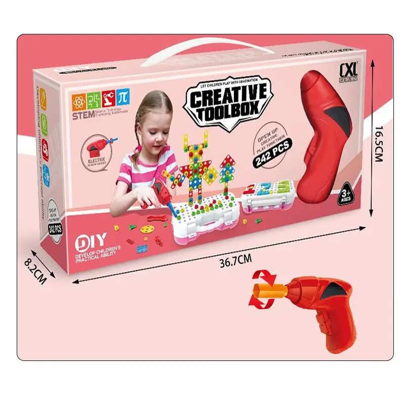 KTX-137875 Creative Building Block Car Set for Children - Multi-Shape Splicing Educational Toys, Ages 3+