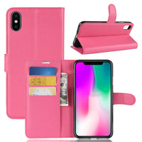 HKM-137875 Litchi Grain Leather Case for iPhone 5 to iPhone 13 Models in Multiple Colors