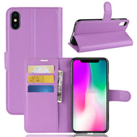 HKM-137875 Litchi Grain Leather Case for iPhone 5 to iPhone 13 Models in Multiple Colors