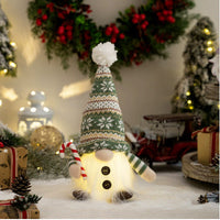 HKM-138067 Princess Doll Christmas Decoration with Lights and Sequined Hats - 30x16x10cm