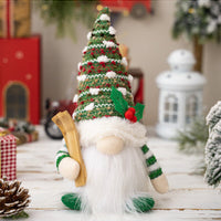 HKM-138067 Princess Doll Christmas Decoration with Lights and Sequined Hats - 30x16x10cm