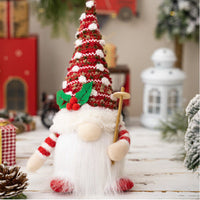 HKM-138067 Princess Doll Christmas Decoration with Lights and Sequined Hats - 30x16x10cm