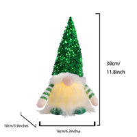 HKM-138067 Princess Doll Christmas Decoration with Lights and Sequined Hats - 30x16x10cm