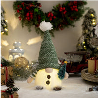 HKM-138067 Princess Doll Christmas Decoration with Lights and Sequined Hats - 30x16x10cm