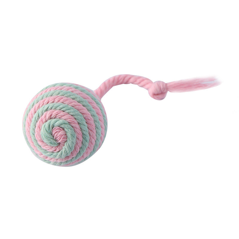 HKM-138067 Sisal Ball Cat Toy with Multi-Color Options for Interactive Play