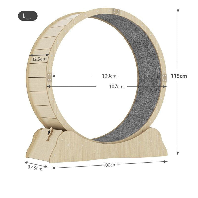 HKM-138131 Silent Cat Fitness Treadmill with Circular Running Pad - Eco-Friendly High Fiber Construction