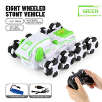 HKM-138195 Remote Control Swing Arm Stunt Truck - 2.4GHz 8 Wheel RC Car for Indoor & Outdoor Fun