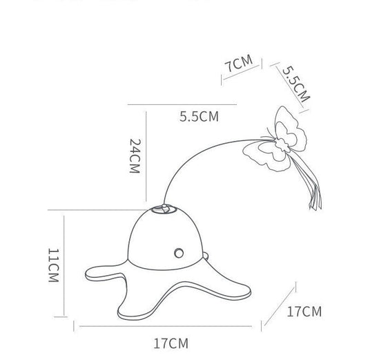 HKM-138259 Electric Butterfly Cat Toy - Interactive Funny Stick for Playful Cats