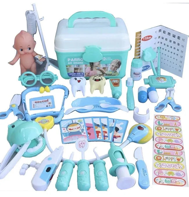 HKM-138451 39-Piece Educational Doctor Play Set for Kids Aged 2-7, Includes Dental Tools, ABS Plastic, Unisex