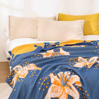 HKM-138771 Cotton Gauze Towel Blanket - 200x230 cm Versatile Nap and Sofa Throw for Summer