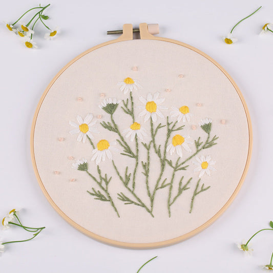 HKM-138771 European Style Floral Cross Stitch DIY Embroidery Kit - Various Designs, 30x30CM Canvas