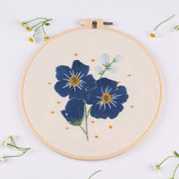 HKM-138771 European Style Floral Cross Stitch DIY Embroidery Kit - Various Designs, 30x30CM Canvas