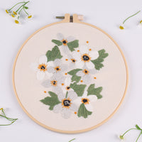 HKM-138771 European Style Floral Cross Stitch DIY Embroidery Kit - Various Designs, 30x30CM Canvas