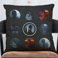 HKM-138835 Linen-Cotton Blend Printed Cushion Cover 45x45 cm with Invisible Zipper