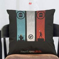 HKM-138835 Linen-Cotton Blend Printed Cushion Cover 45x45 cm with Invisible Zipper