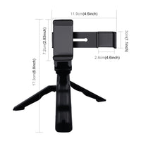 HKM-138835 Mobile Phone Holder with Folding Tripod Stand - Black