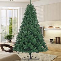 HKM-138899 6-Foot PVC Artificial Christmas Tree with 1000 Branch Tips and Foldable Metal Stand